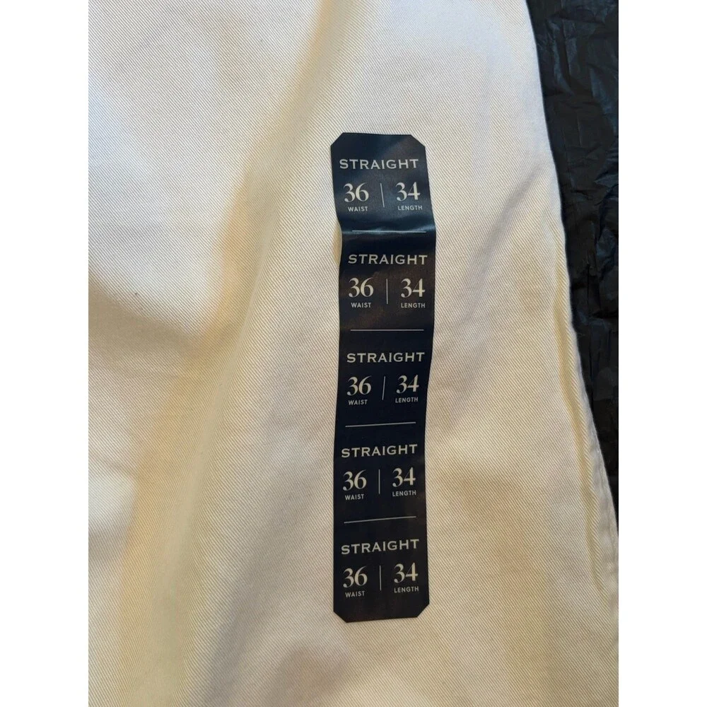 J. Crew Pants Men's Size 36x34 White Straight Flex